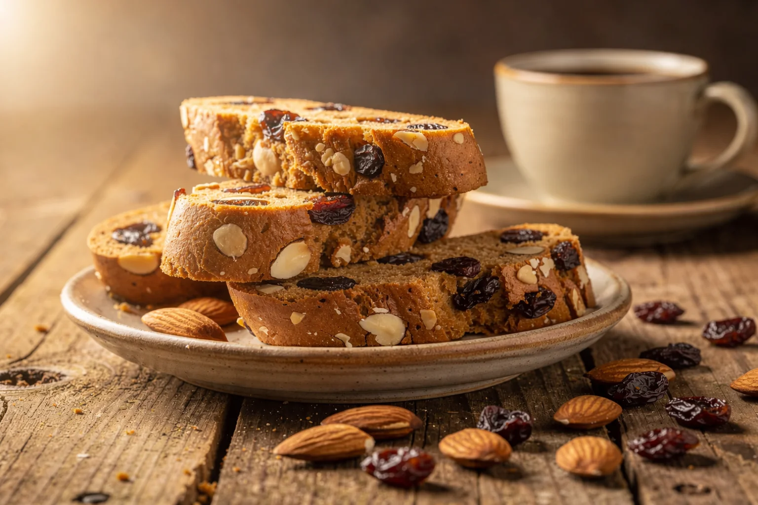 Knusprige Mandel-Rosinen Tea Rusks zum Tee genießen