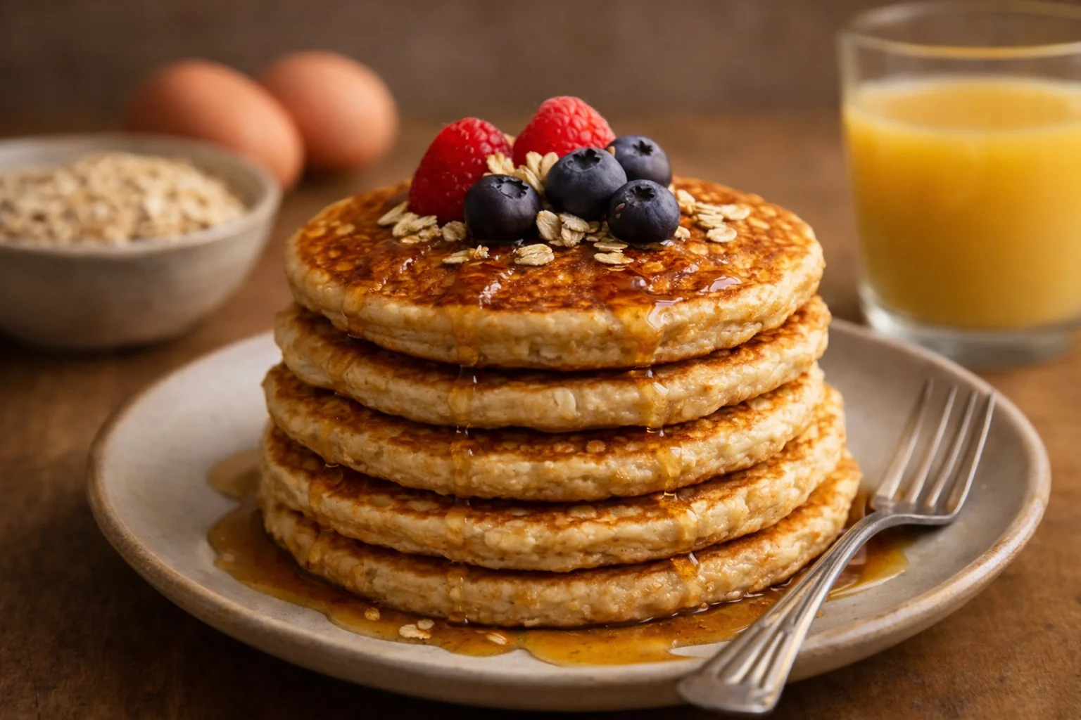 Delicious Oat Pancakes for a Sweet Breakfast Treat