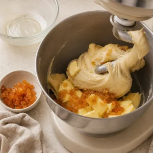 Elastischer Colomba-Teig mit Butter und kandierter Orangenschale