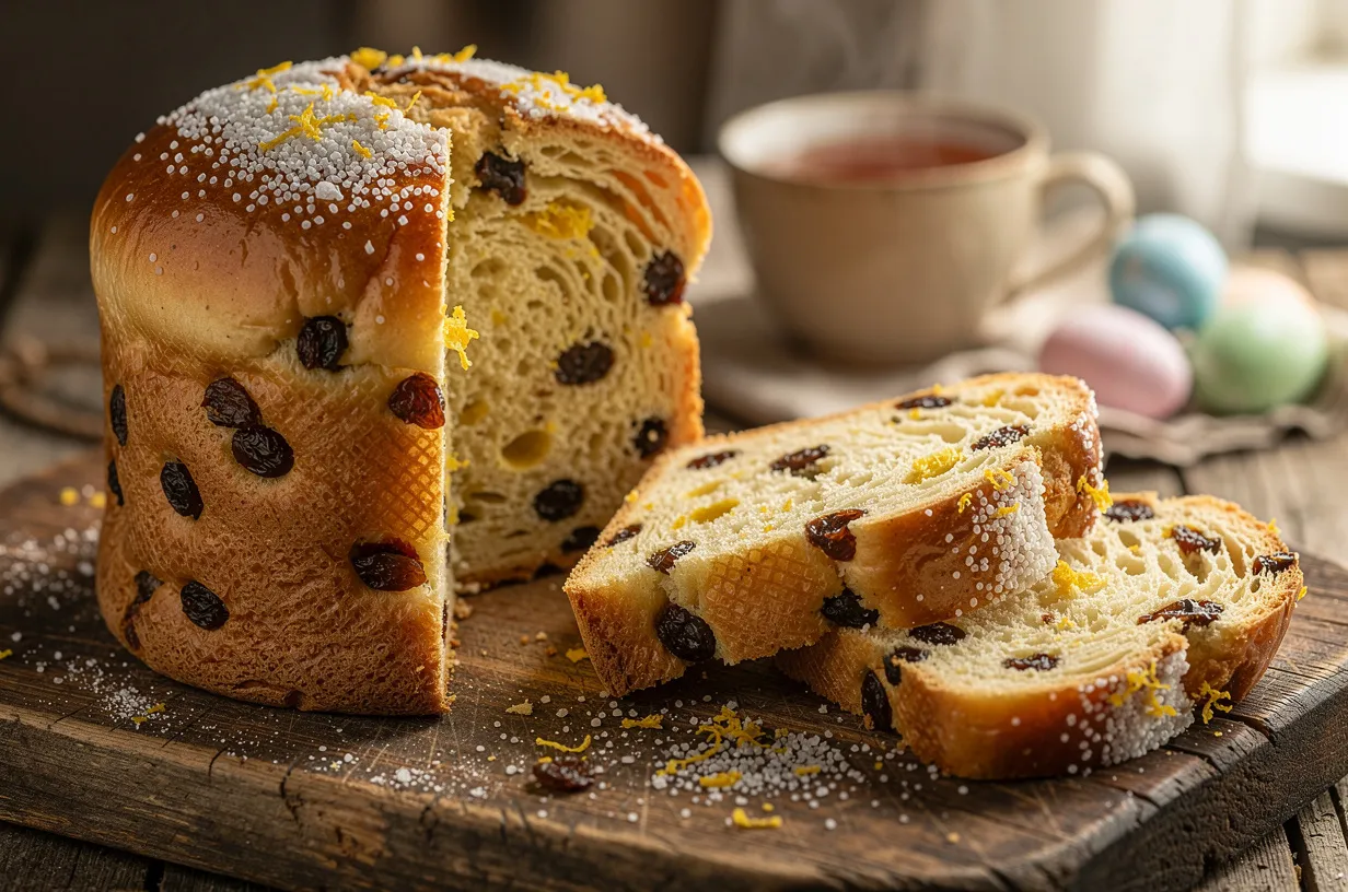 Oster-Kulich Kraffin: Hohes russisches, buttriges Hefebrot