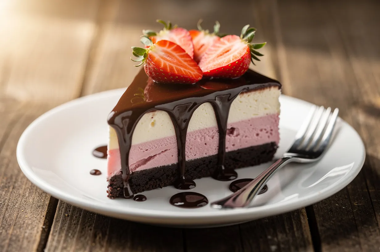 Easy No-Bake Chocolate Strawberry Ice Cream Cake for Summer