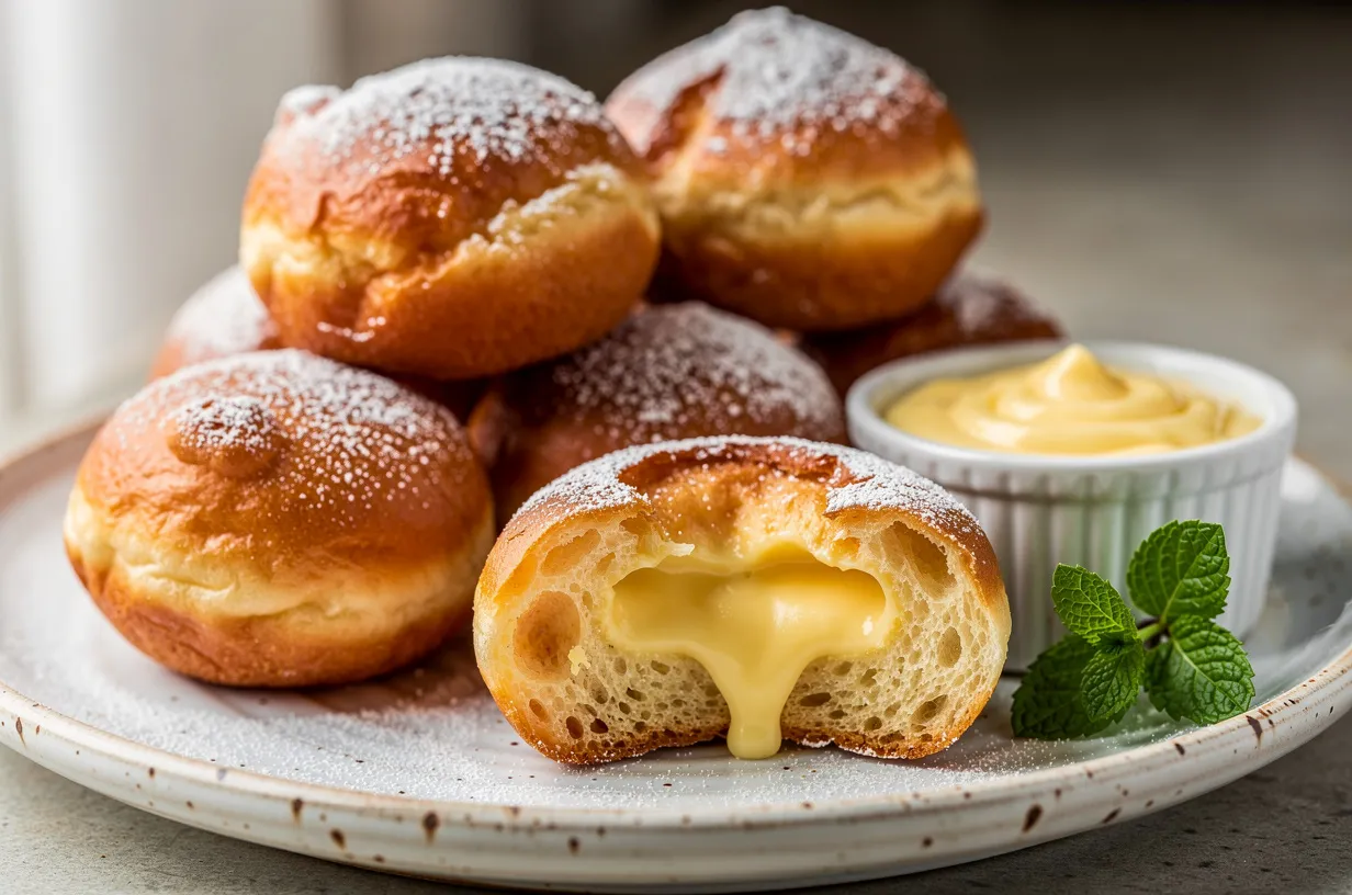 Gogoşi po francusku — rumuńskie pączki z cytryną i wanilią