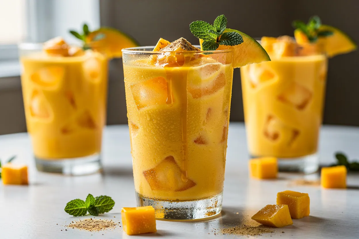 Frischer Mango Lassi – Cremiger Joghurt-Drink mit Kardamom