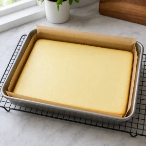 Lastra cotta al formaggio che raffredda nella teglia