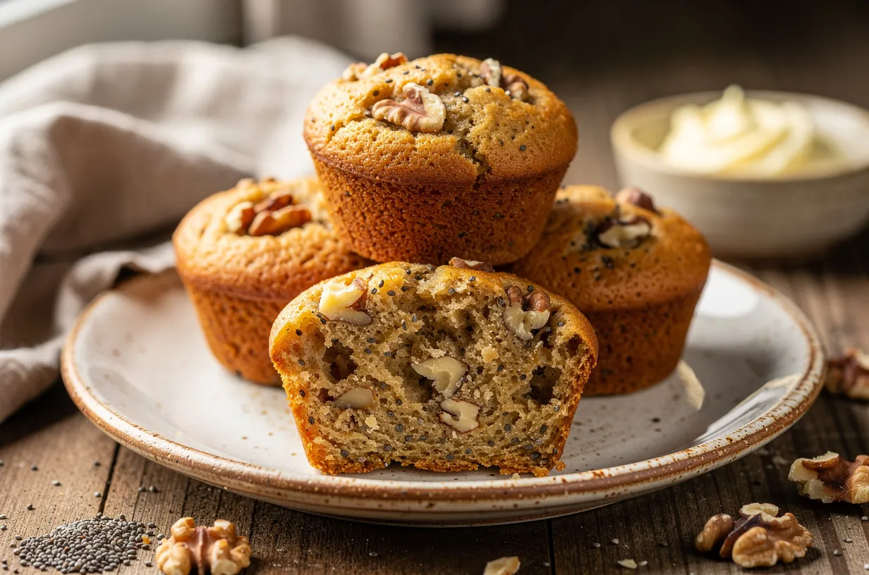 High-Protein Keto Almond Flour Muffins with Eggs & Chia