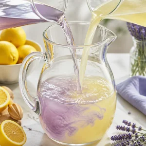 Lavender syrup mixed with fresh lemon juice