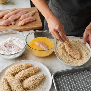 Homemade Crispy Chicken Tenders with Creamy Honey Mustard