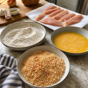 Homemade Crispy Chicken Tenders with Creamy Honey Mustard