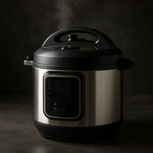 Zamknięty Instant Pot z zablokowaną pokrywą.