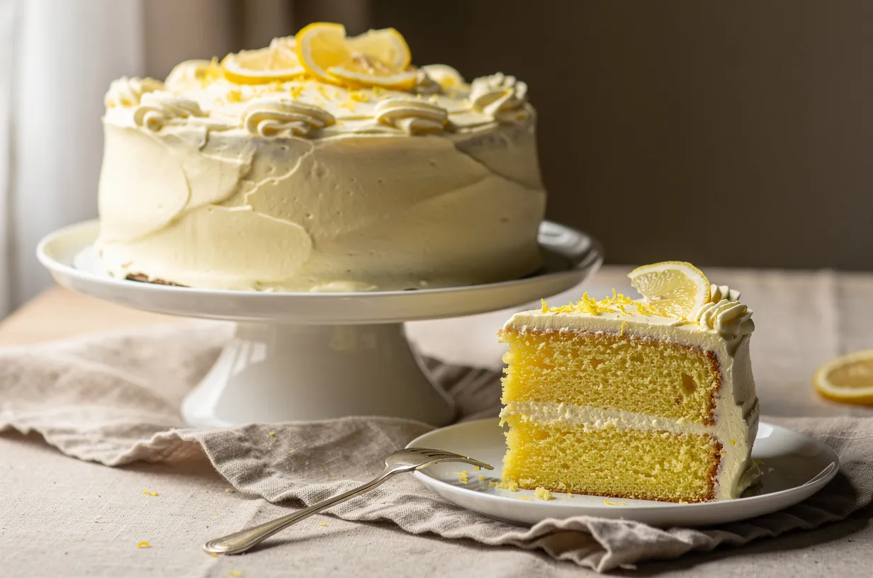 Cytrynowe ciasto z kremem mascarpone – lekko i świeżo