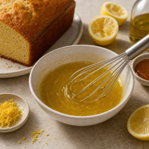 Блестящая глазурь из меда, оливкового масла и лимона