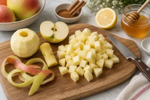 Apples peeled, cored, and chopped into even pieces