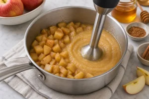 Soft cinnamon apples blended into a smooth warm puree