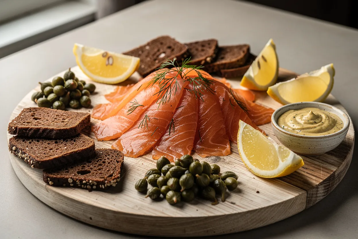 Norwegian Dill-Gravlax with Mustard-Dill Sauce Classic