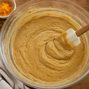 Pâte lisse avec du zeste d’orange incorporé