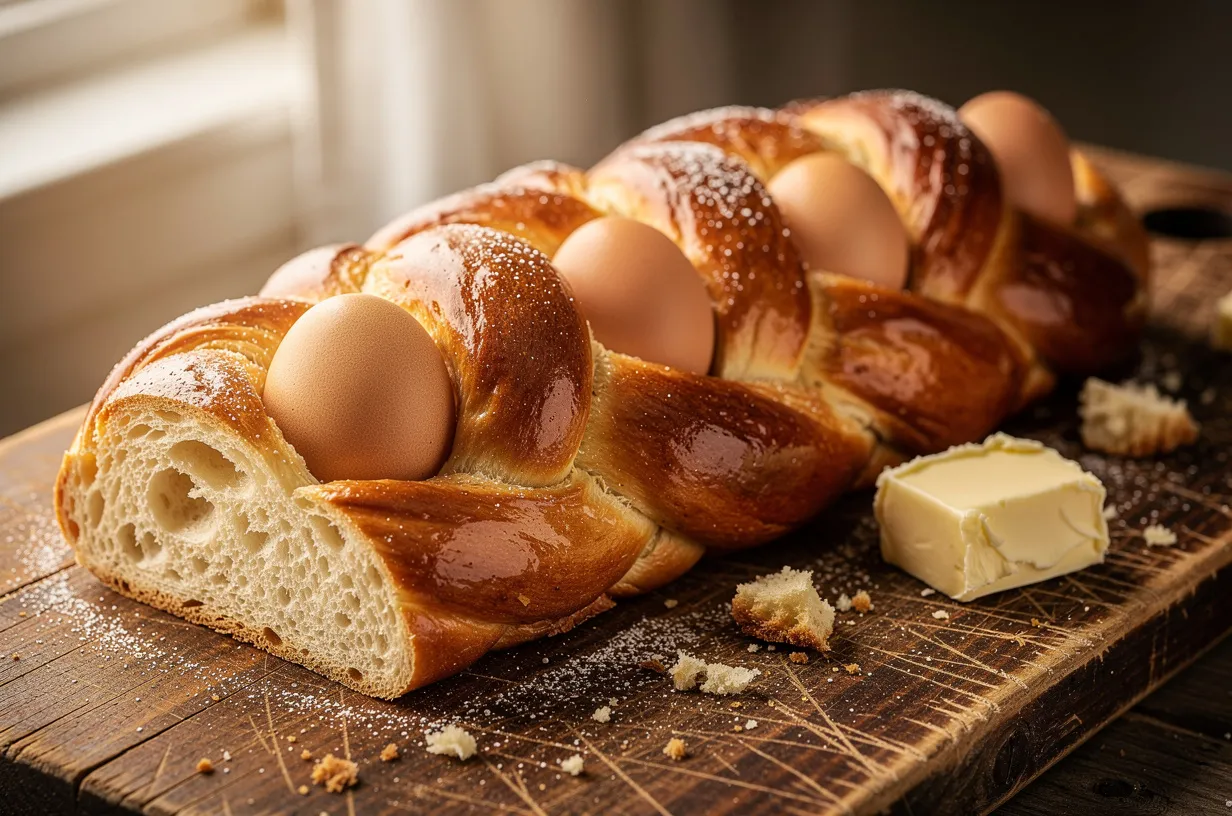 Pain de Pâques – Französische Osterbrioche mit Eiern