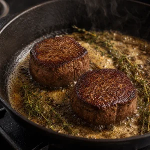 Filet mignon rosolati nel burro spumeggiante con timo