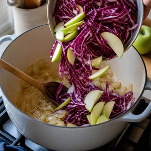 Chou rouge braisé aux pommes : la recette aigre-douce