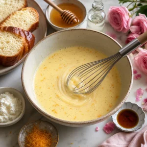 Creme com raspas de laranja batido em uma tigela