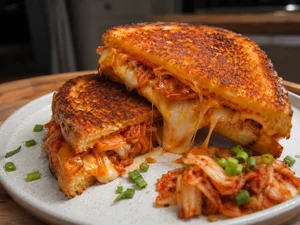Kimchi Grilled Cheese mit Gochujang-Butter – Würzig & Käsig