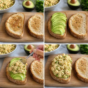 Smashed Chickpea Salad Sandwich with Fresh Avocado