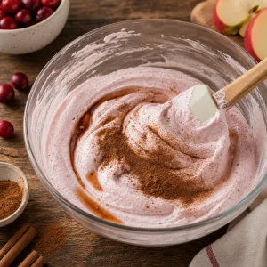 Cannella incorporata in una miscela rosa pallido per zefir