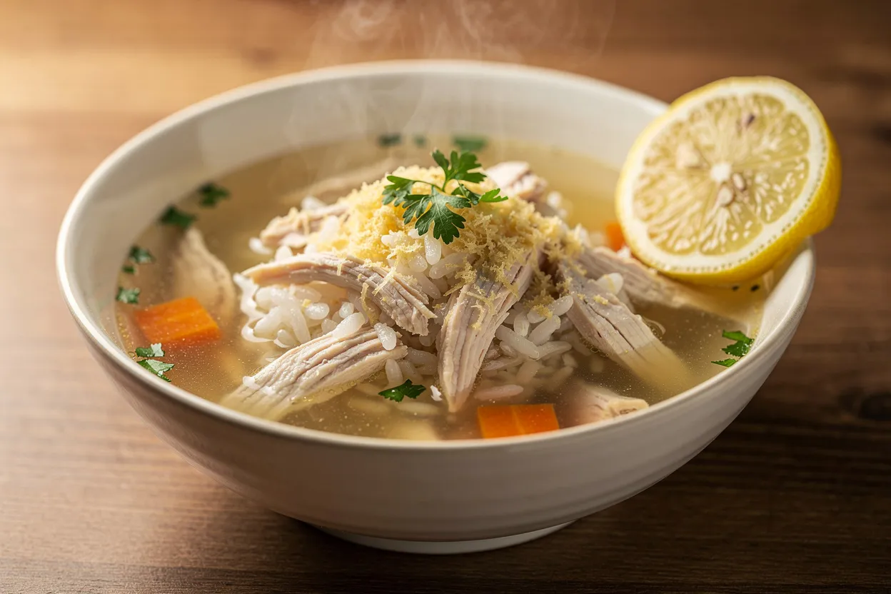 Soothing Ginger Chicken and Rice Soup for Stomach Relief