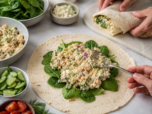 Wrap Mediterranei con Ceci e Feta: Pranzo Fresco in 10 Minuti