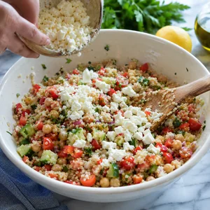 Insalata Mediterranea di Quinoa con Ceci e Feta