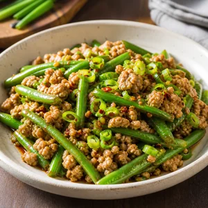 Zesty Ginger-Garlic Ground Turkey and Green Bean Stir-Fry