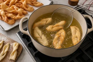 Ali d angelo fritte in olio caldo fino a leggera doratura