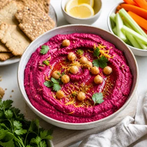 Vibrant Roasted Beet and Chickpea Pâté with Fresh Lemon