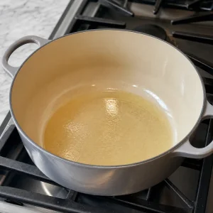 Dutch oven heating with neutral oil